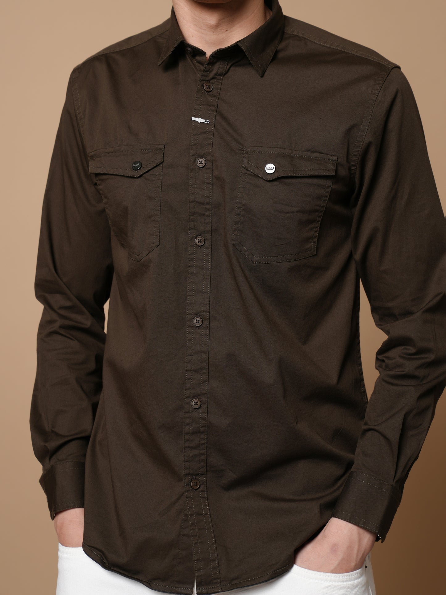 Men’s Olive Casual Shirt