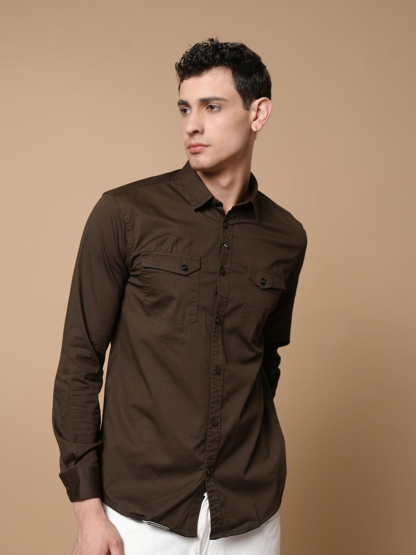 Men’s Olive Casual Shirt