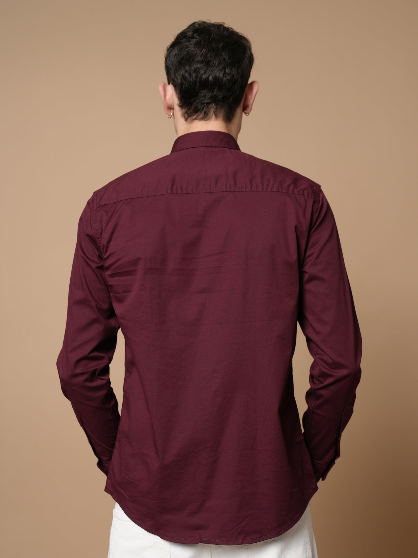 Men’s Maroon Casual Shirt