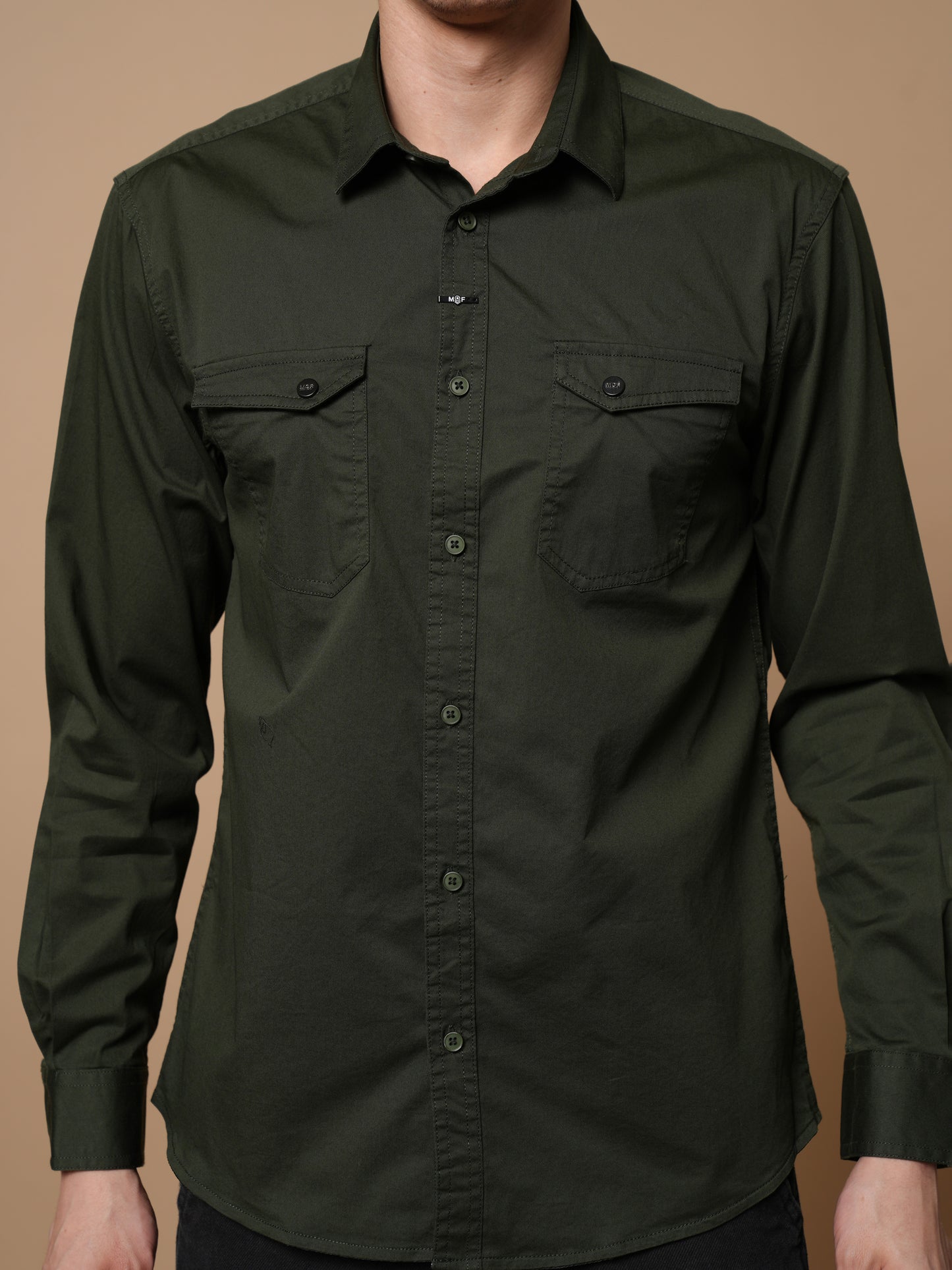 Men’s Bottle Green Casual Shirt
