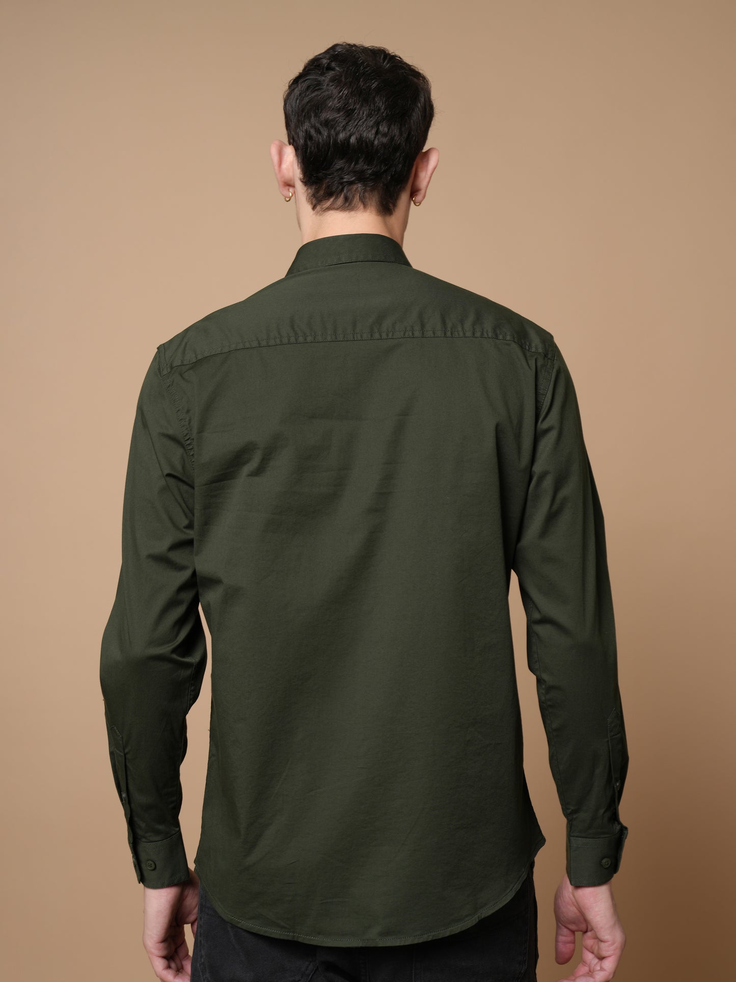 Men’s Bottle Green Casual Shirt