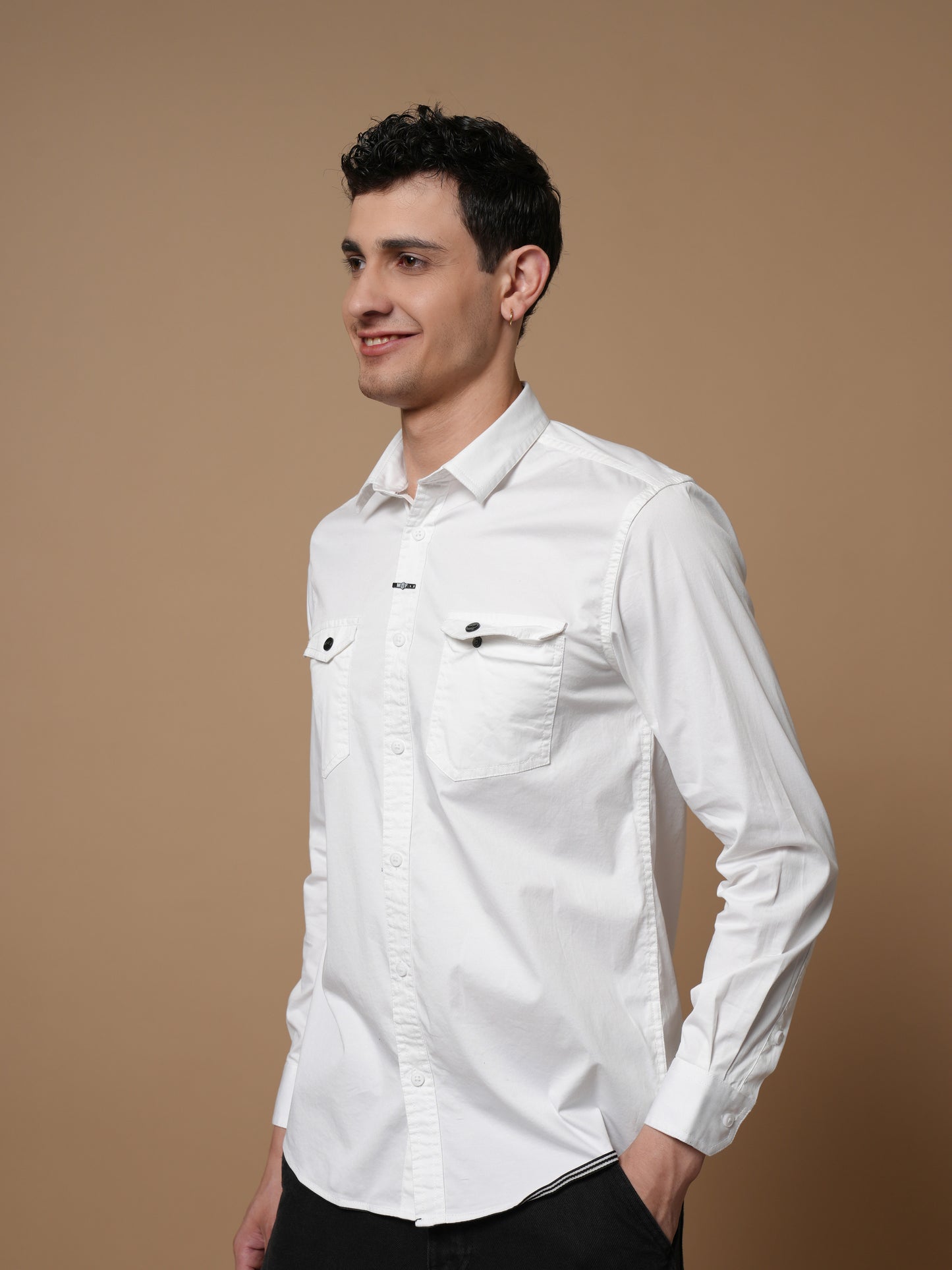 Men’s White Casual Shirt