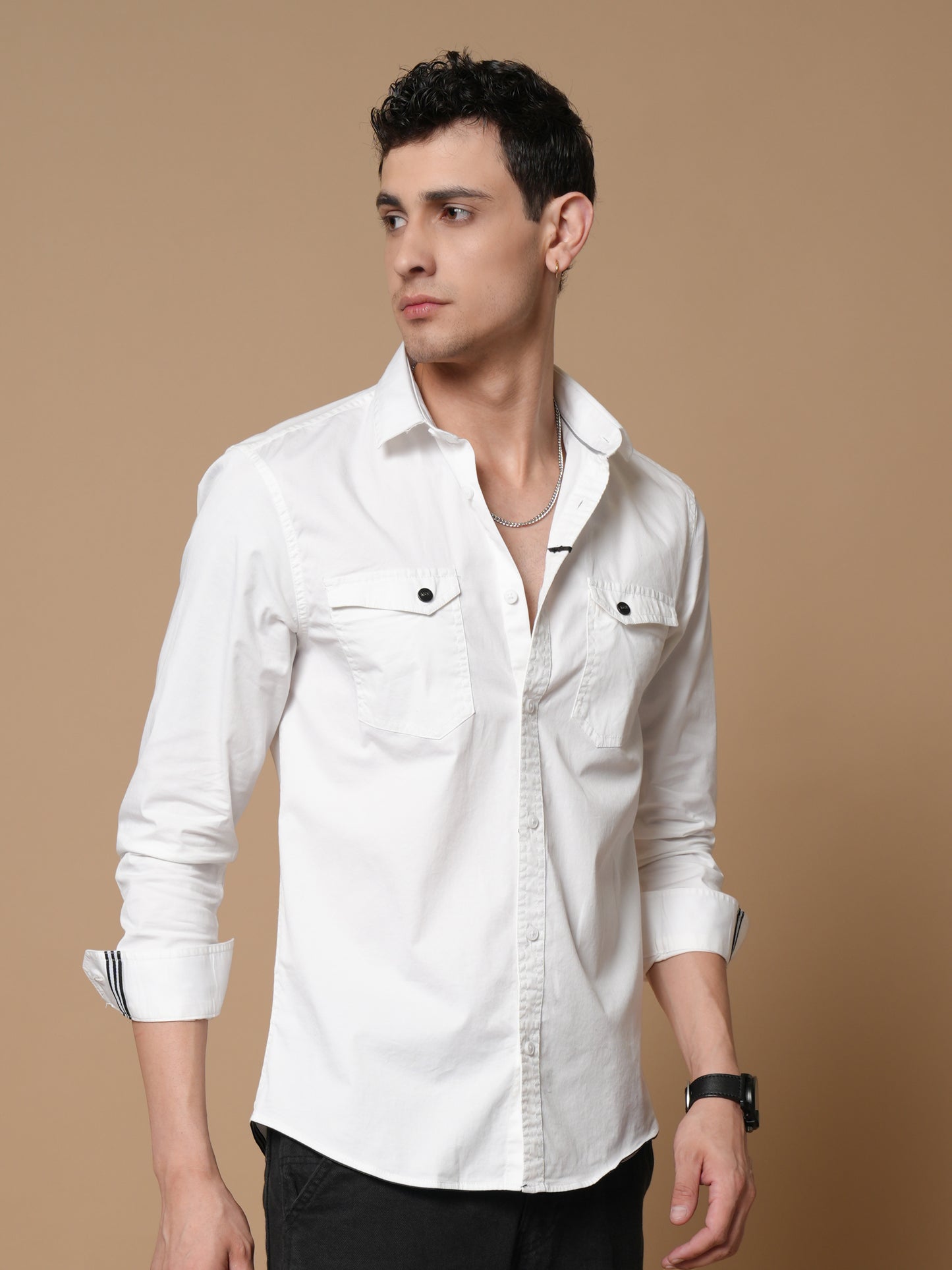 Men’s White Casual Shirt