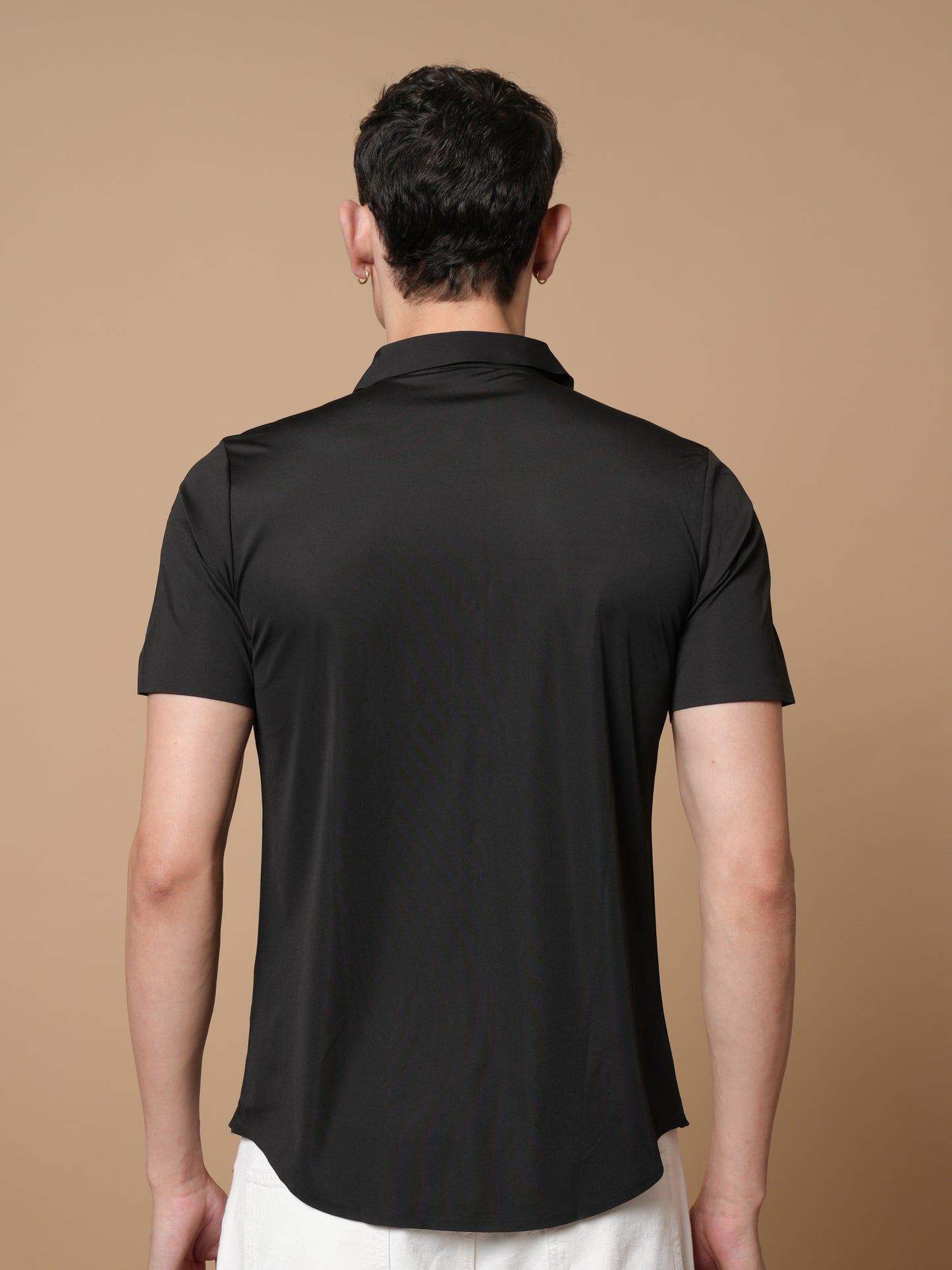 Men’s Short Sleeve Stitchless Shirt Black