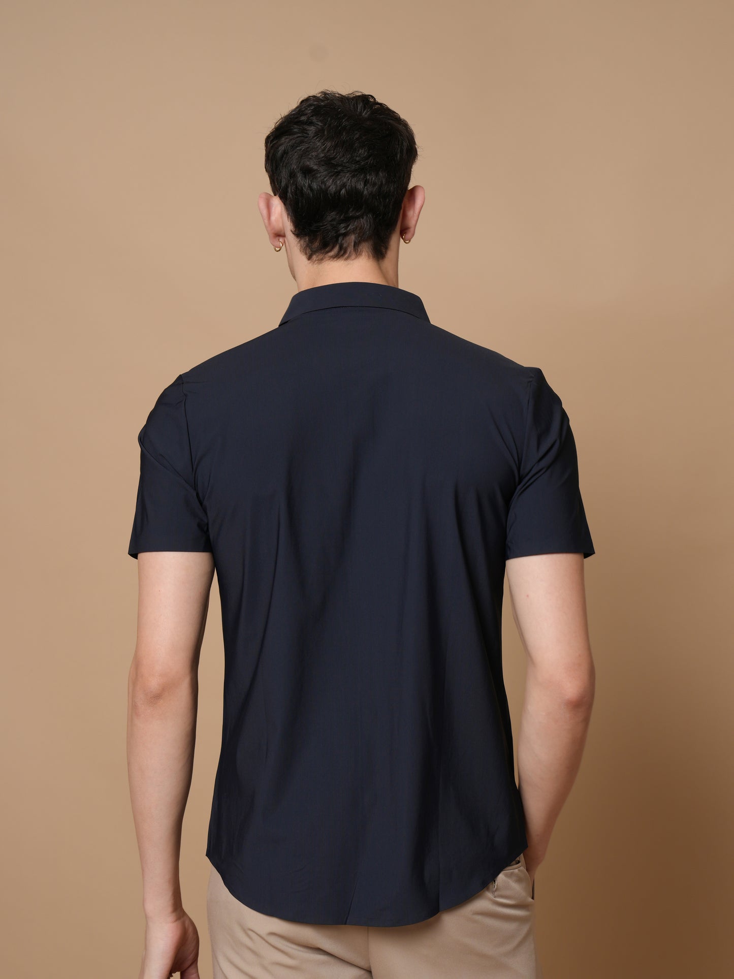 Men’s Short Sleeve Stitchless Shirt Navy