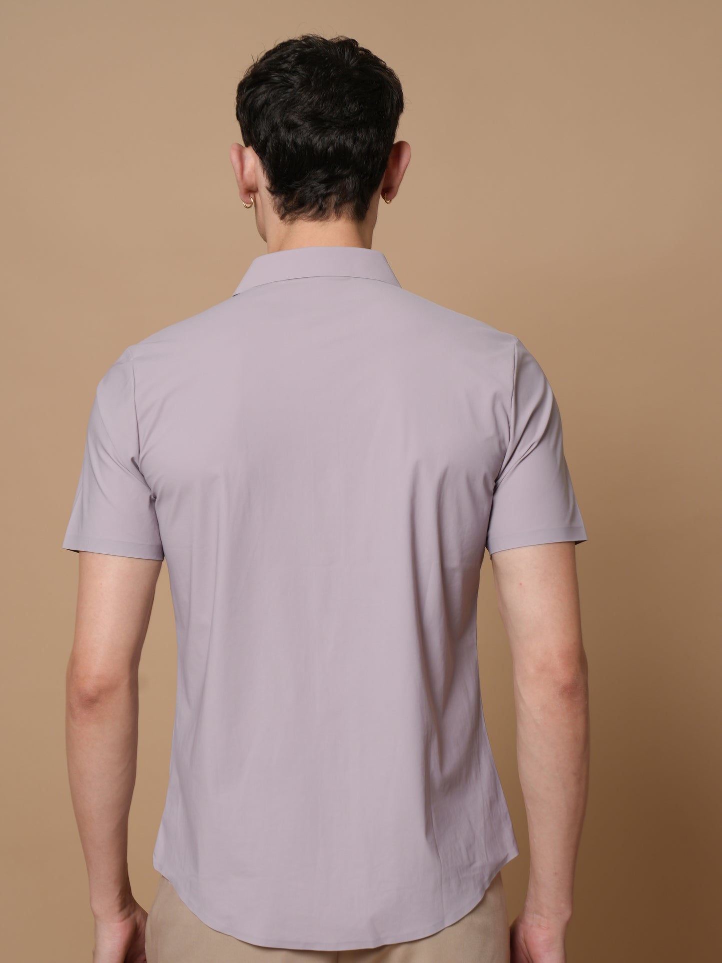 Men’s Short Sleeve Stitchless Shirt Pink