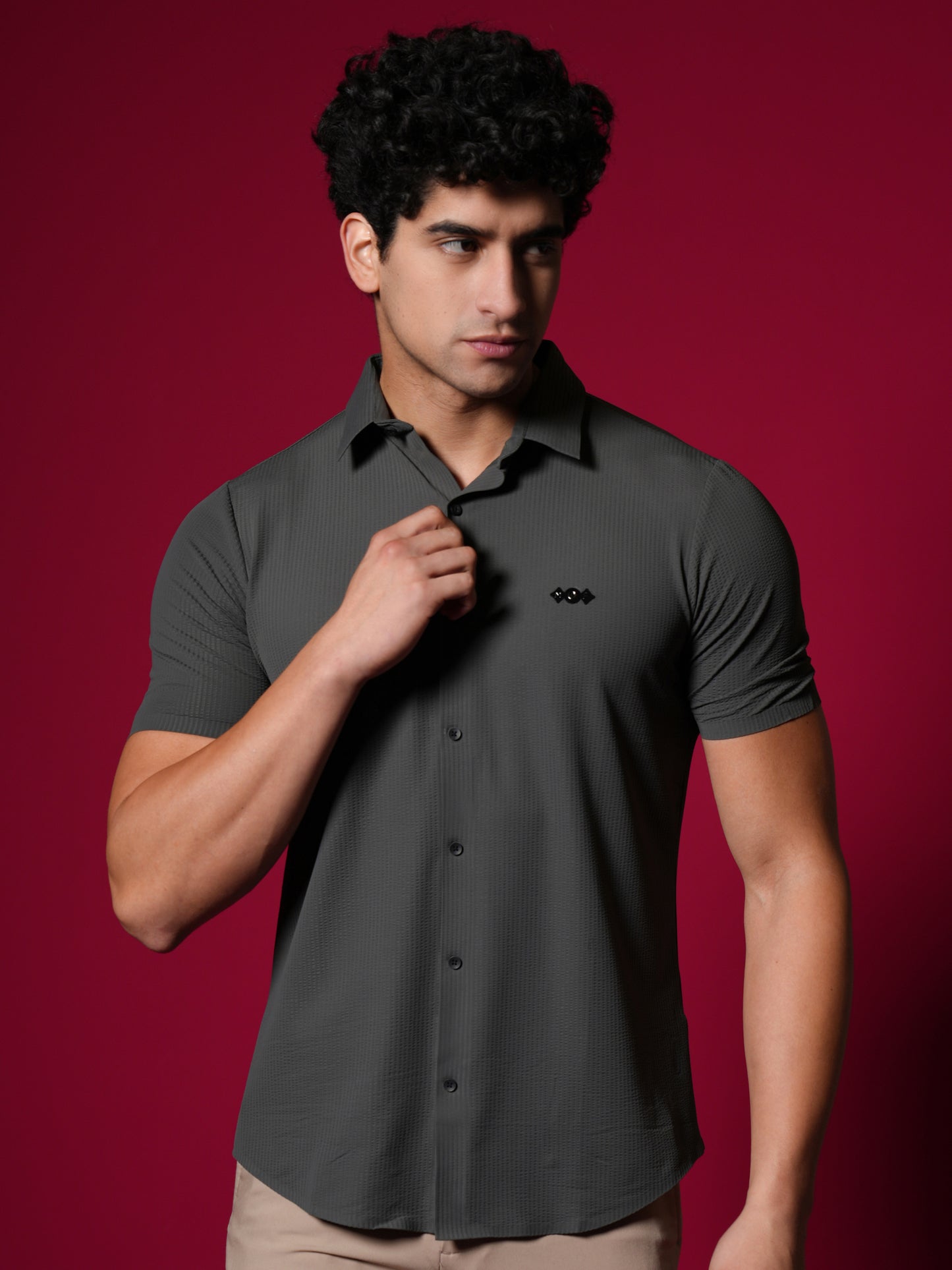 Men’s Short Sleeve Stitch less Shirt