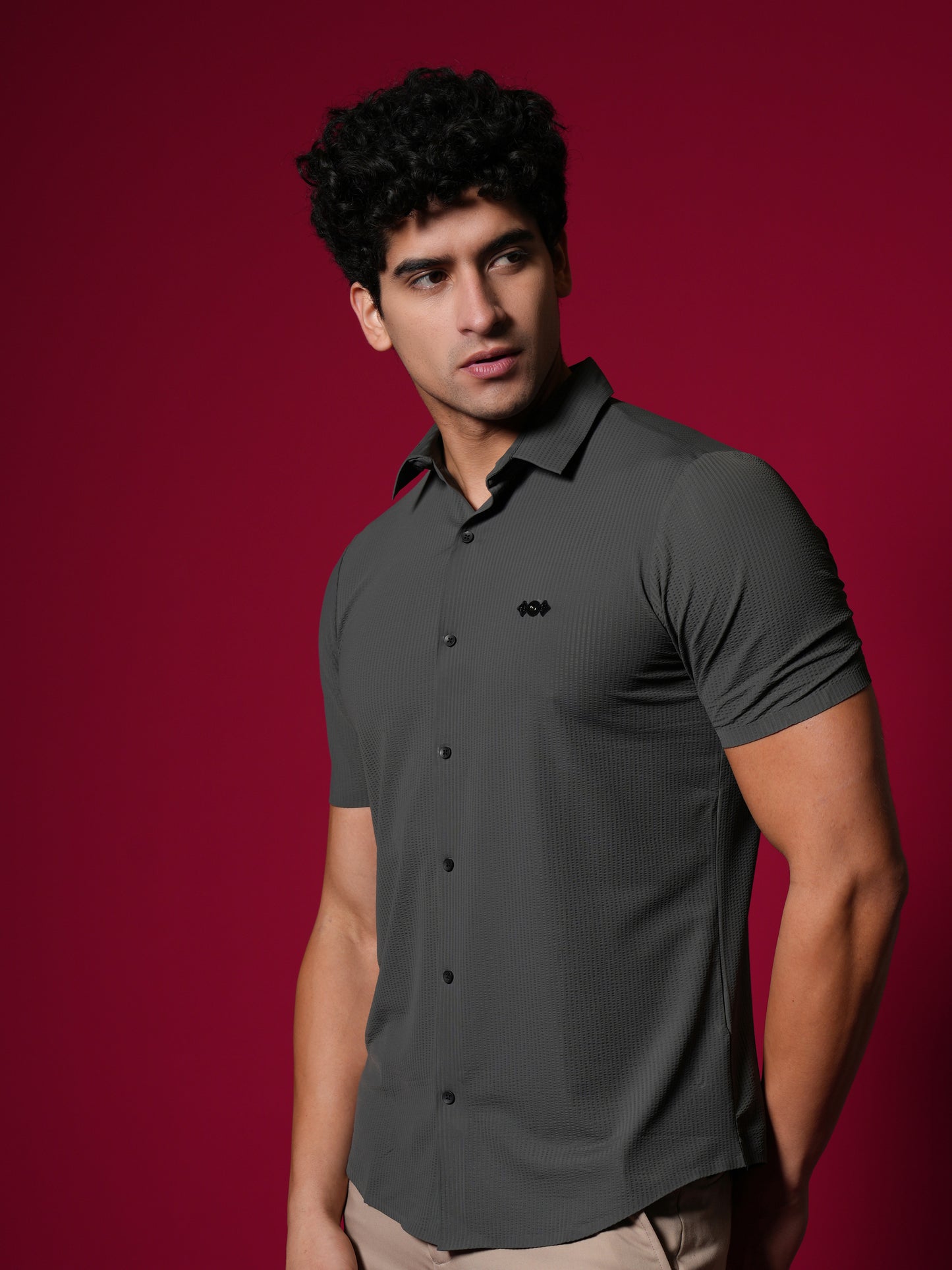 Men’s Short Sleeve Stitch less Shirt