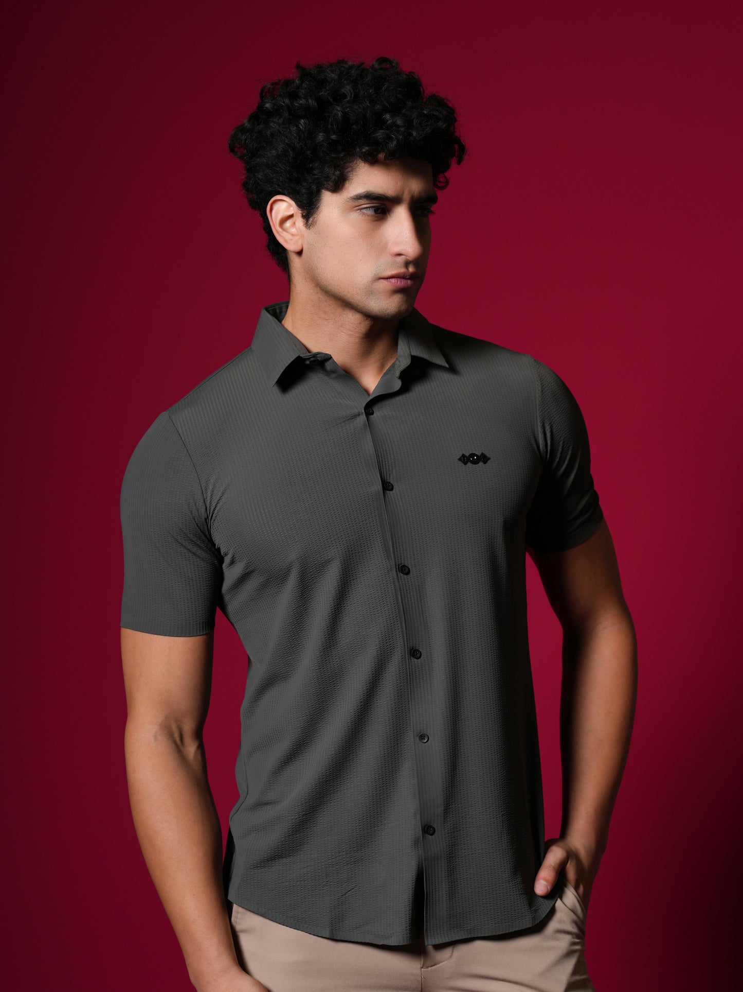 Men’s Short Sleeve Stitch less Shirt