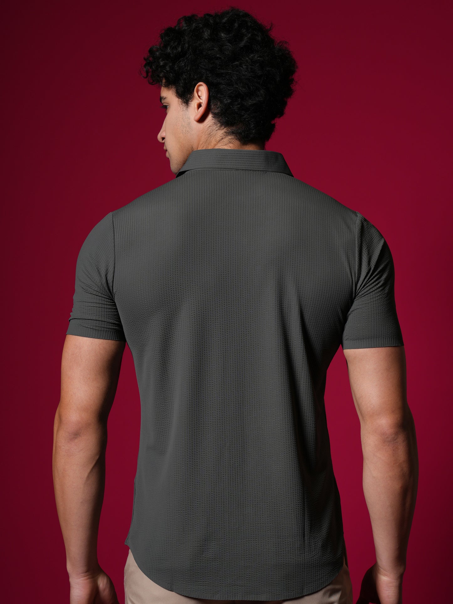 Men’s Short Sleeve Stitch less Shirt