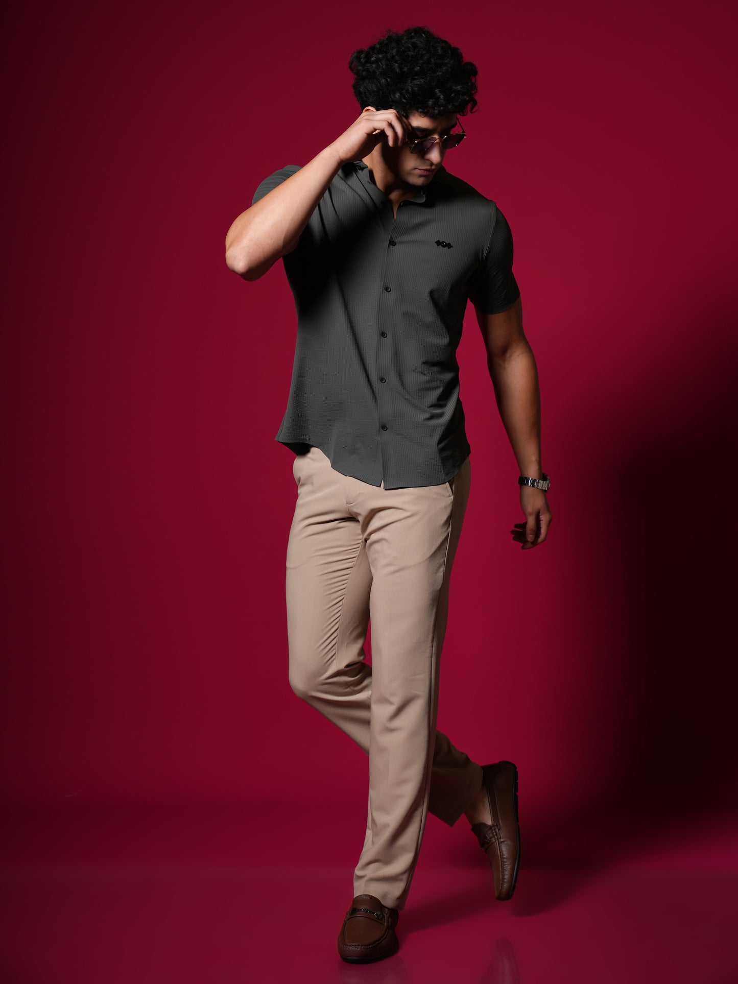 Men’s Short Sleeve Stitch less Shirt