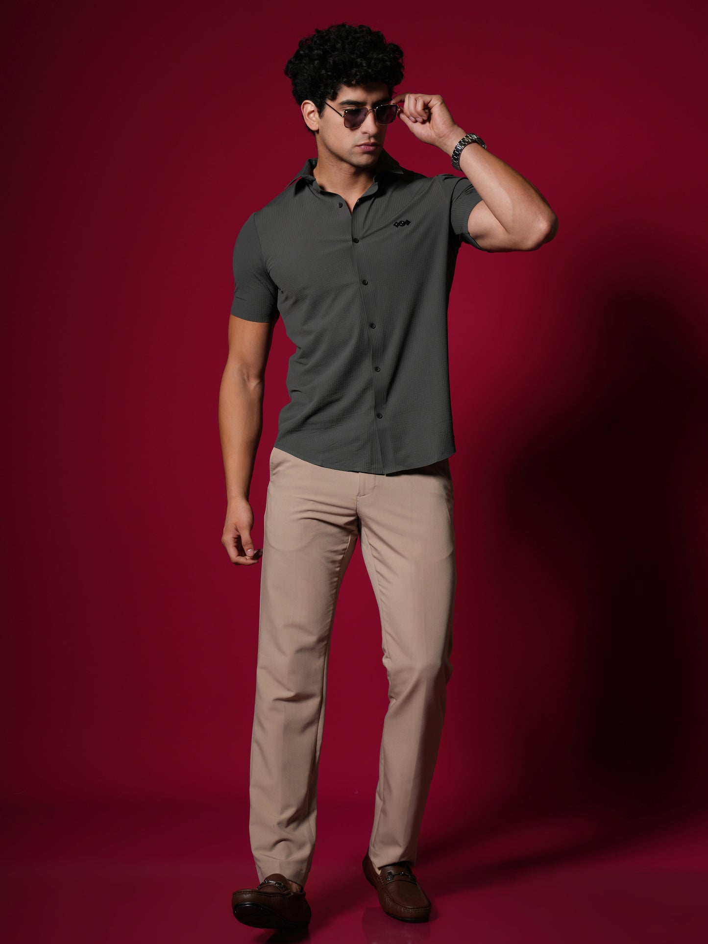 Men’s Short Sleeve Stitch less Shirt