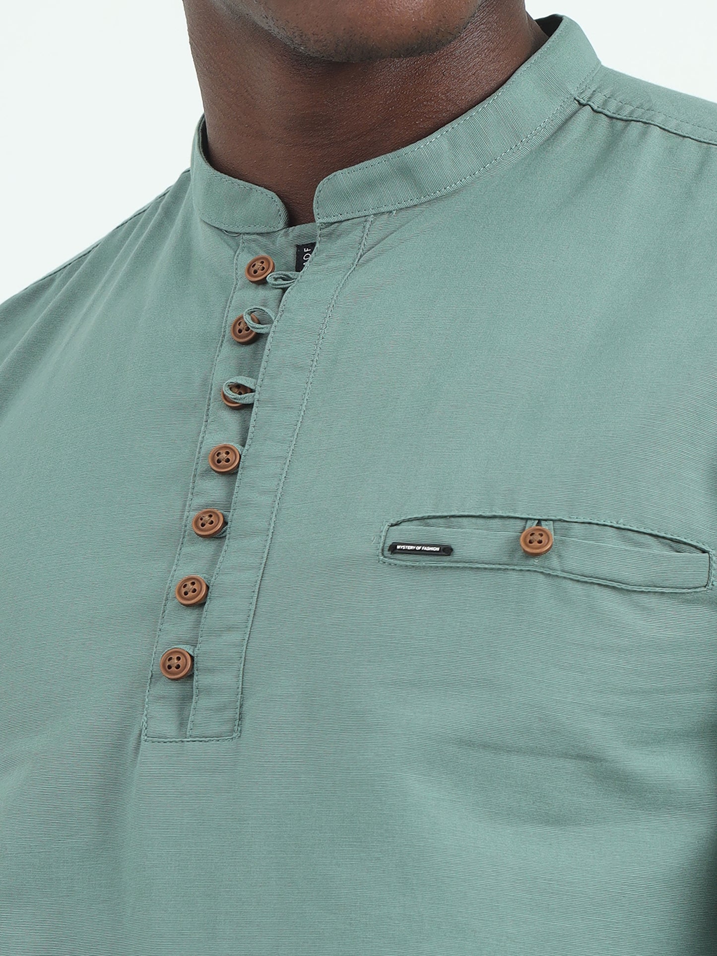 Bay Leaf Straight Fit Cotton Kurta for Men 