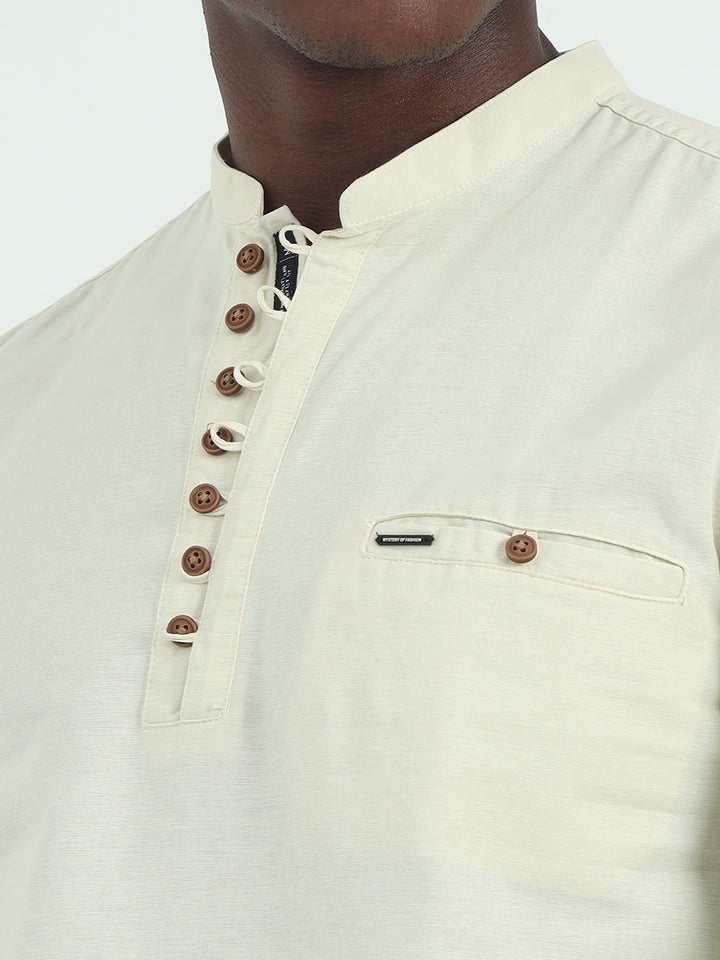 Plain cotton straight fit kurta