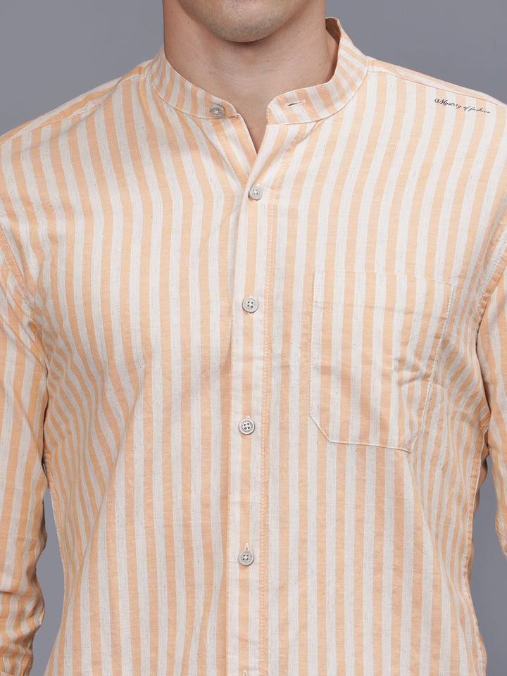 Retro stripe casual shirt