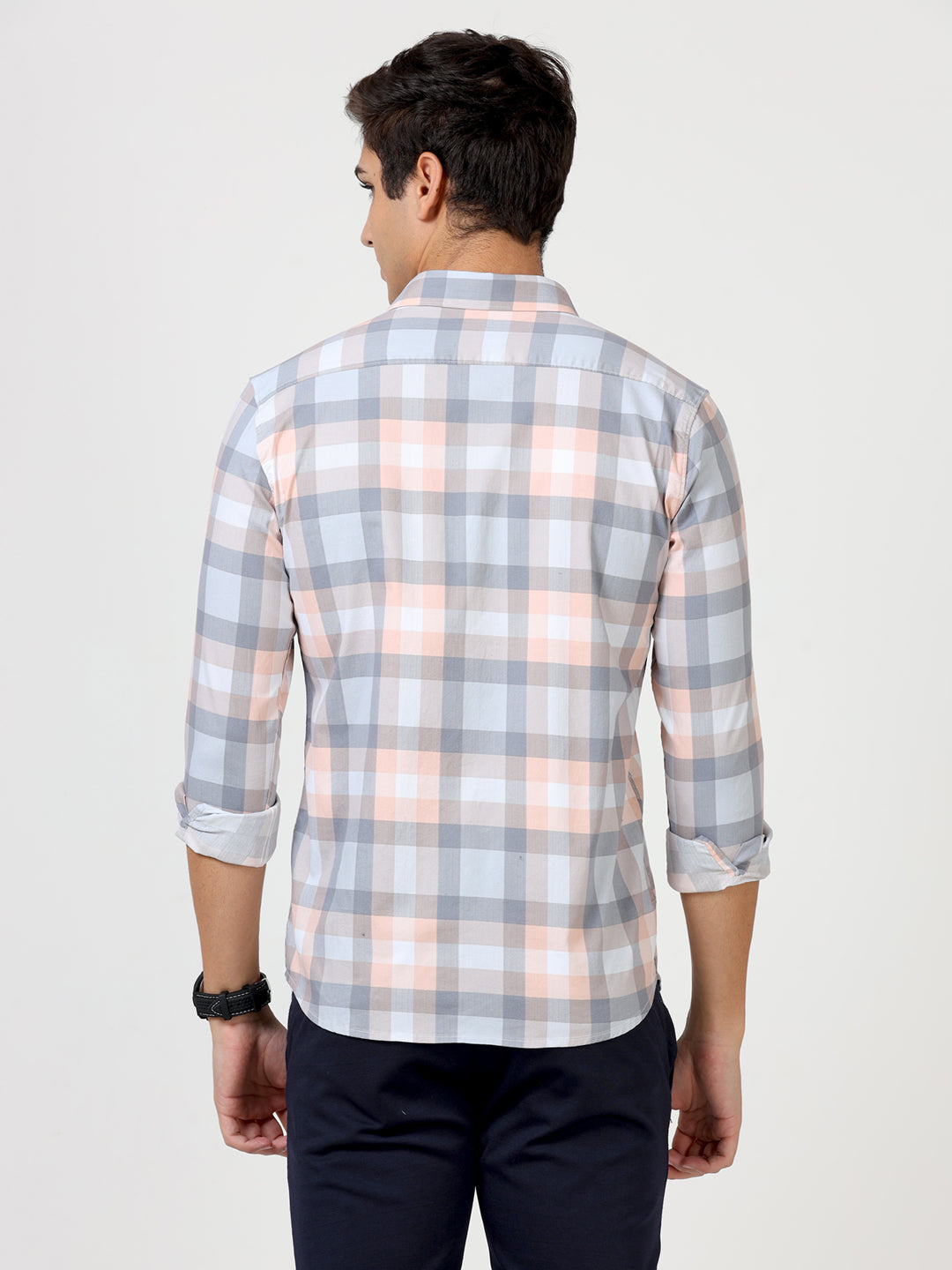 Pastel Mens Casual Check Shirts