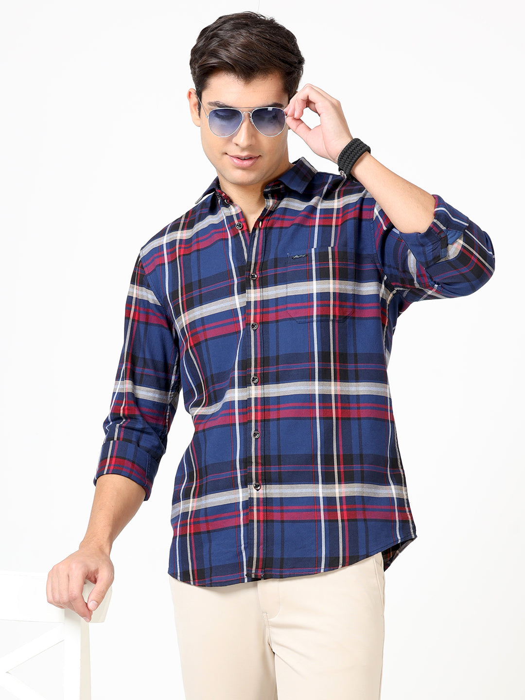  Jay Blue Check Shirt Mens