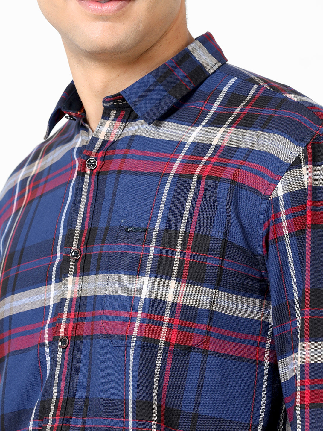  Jay Blue Check Shirt Mens