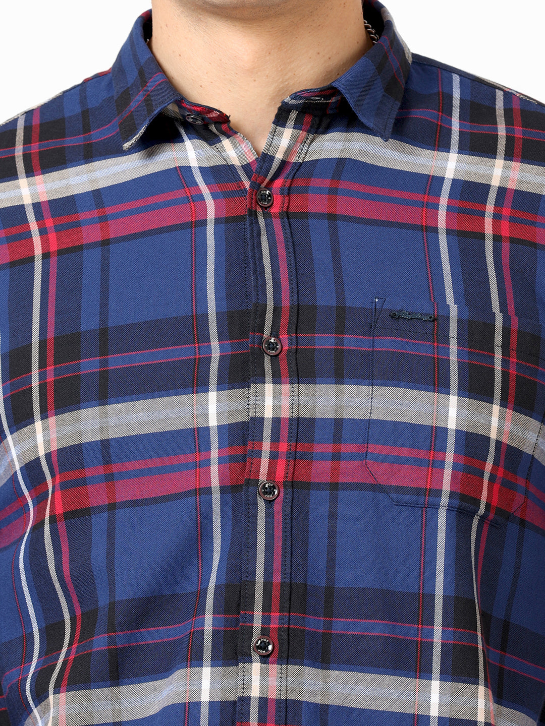  Jay Blue Check Shirt Mens