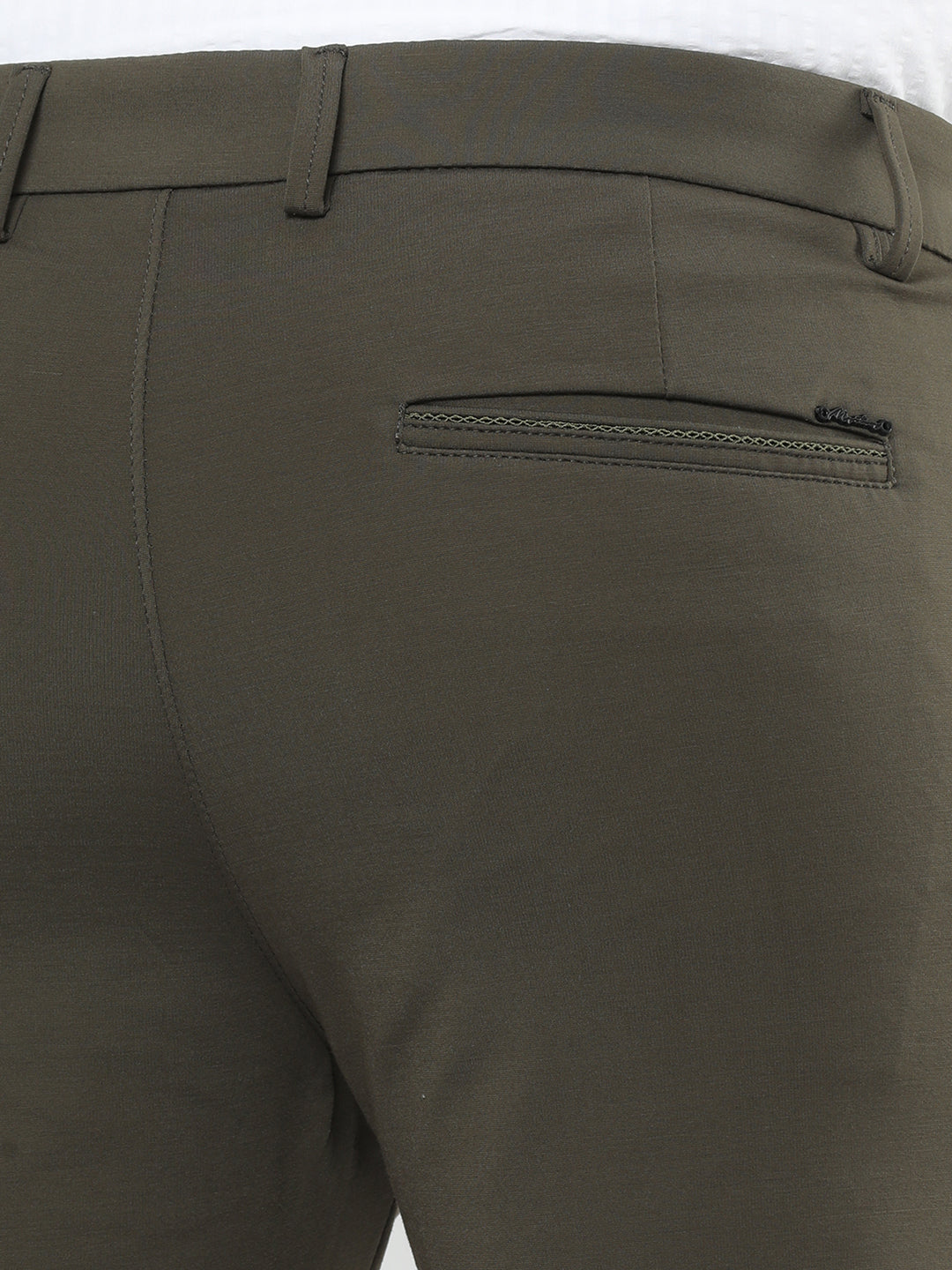 Trendy Solid Olive Green Chinos 
