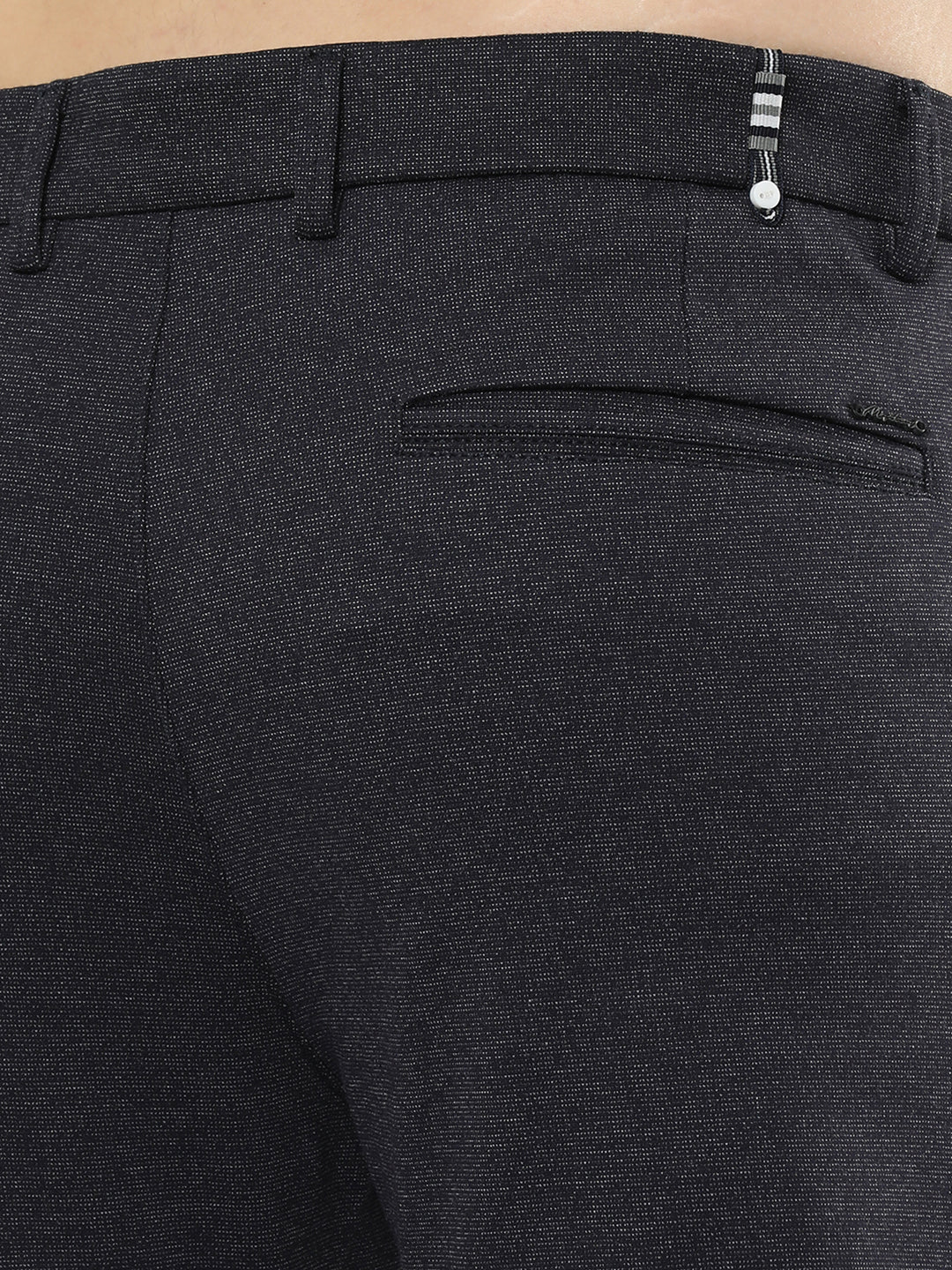 Solid Navy Blue Chinos For Men