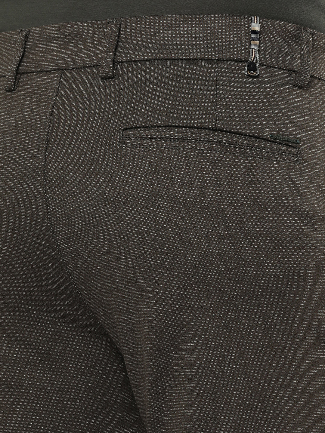  Haze Melange Solid Olive Green Chino Pants