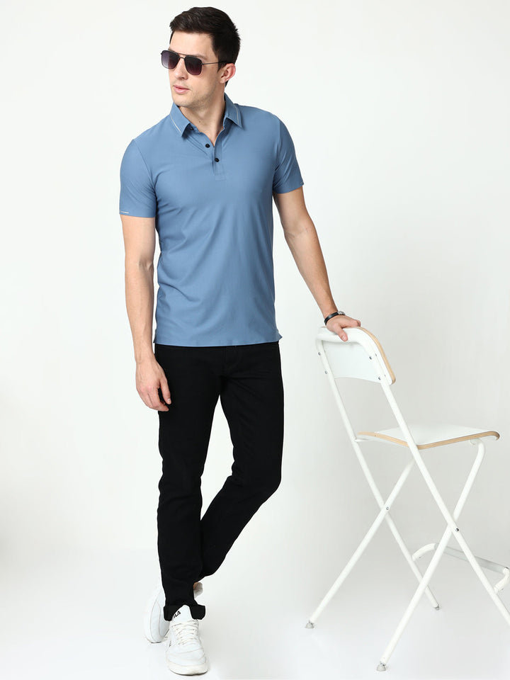 Stitchless Polo Collar Casual Tshirt