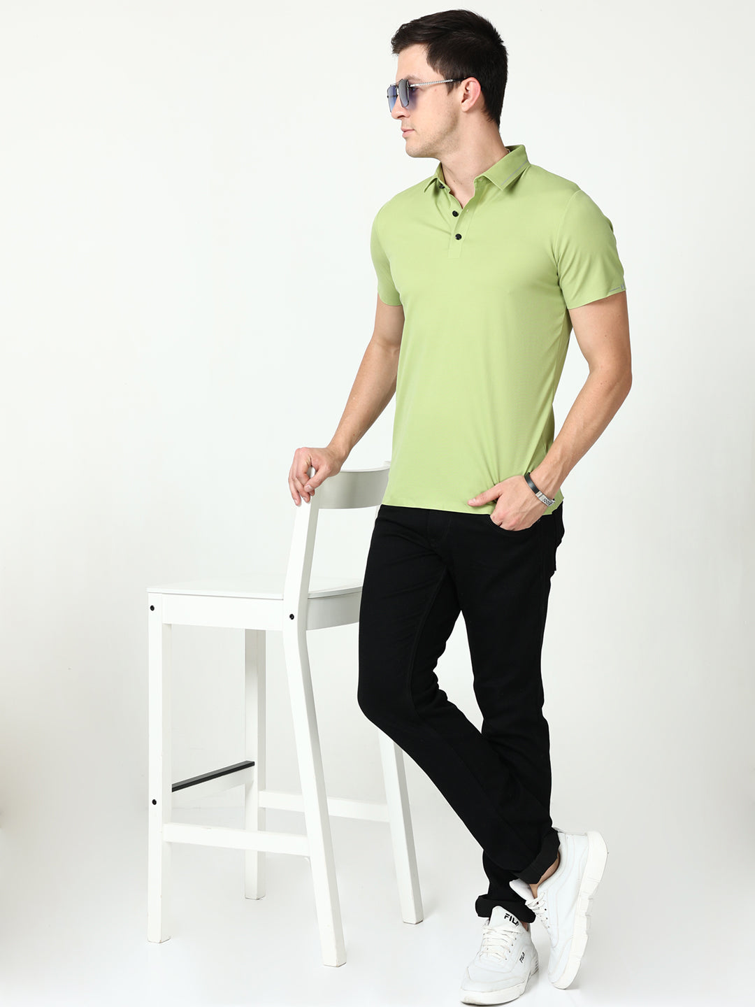 Seamless Beryl mens green polo shirt 