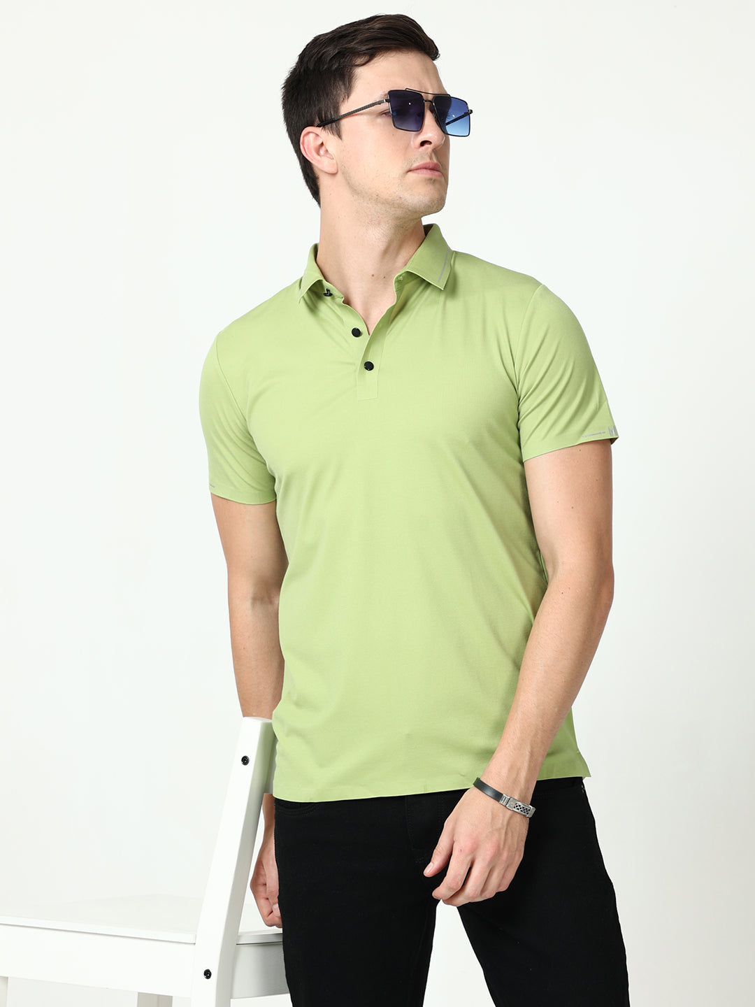 Seamless Beryl mens green polo shirt 