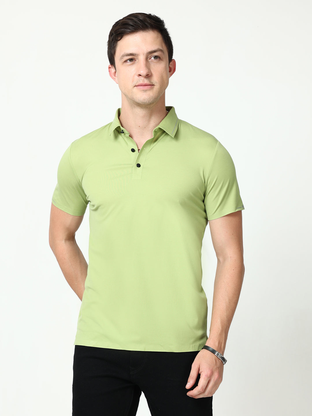 Seamless Beryl mens green polo shirt 