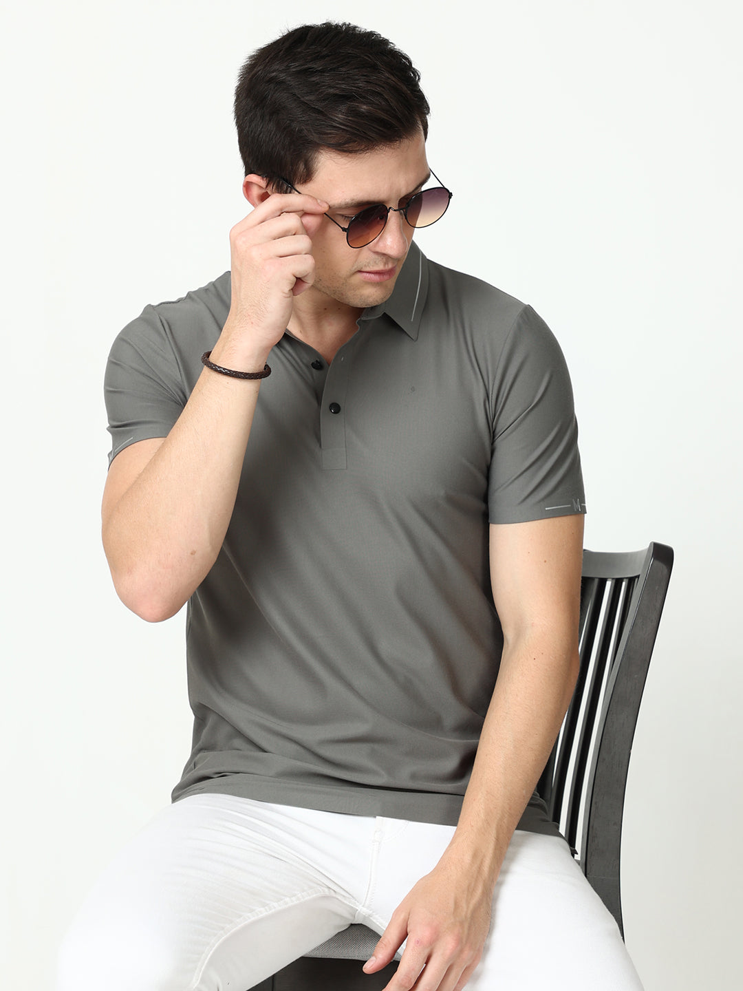  Seamless Granite Grey Polo Tshirt for men 