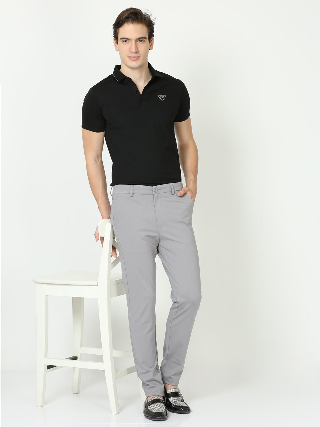 Seamless Zeus Black Polo Tshirt for men