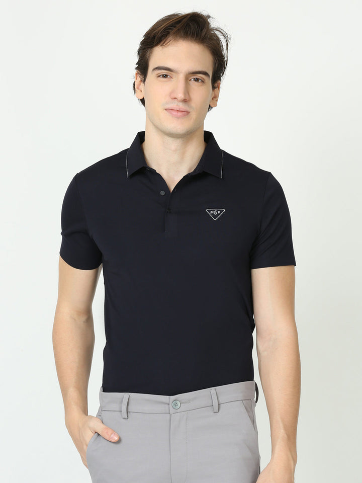 Stitchless Polo Collar Slim Fit Casual Tshirt