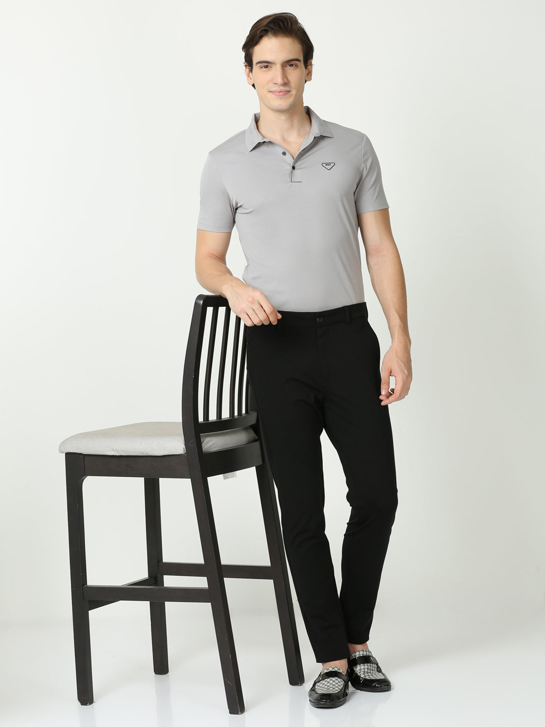  Seamless Pastel Grey Polo Tshirt for men